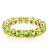 Eternity Peridot Wedding Band in 18K Gold Plated Sterling Silver