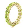 Eternity Peridot Wedding Band in 18K Gold Plated Sterling Silver