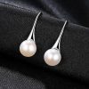 White Pearl Jewelry Set - 925 Sterling Silver Necklace & Earrings