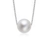 White Pearl Jewelry Set - 925 Sterling Silver Necklace & Earrings