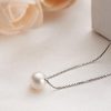 White Pearl Jewelry Set - 925 Sterling Silver Necklace & Earrings