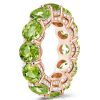 Peridot Eternity Wedding Band - 925 Sterling Silver, Round Cut, 7.95 CTW