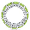 Peridot Eternity Wedding Band - 925 Sterling Silver, Round Cut, 7.95 CTW