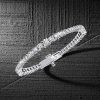 Sterling Silver Round Cut Cubic Zirconia Tennis Bracelet for Women - Eternity Style