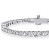 Sterling Silver Round Cut Cubic Zirconia Tennis Bracelet for Women - Eternity Style