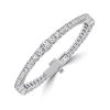 Sterling Silver Round Cut Cubic Zirconia Tennis Bracelet for Women - Eternity Style