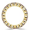 18K Gold Plated Amethyst Baguette Cut Multi Row Band Ring | 12.50 CTW