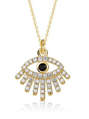 Sterling Silver All-Seeing Eye Evil Eye Necklace - Protection Amulet