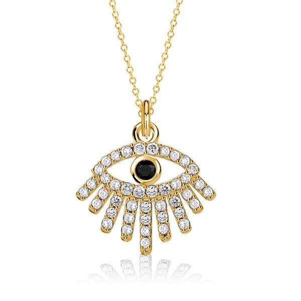 Sterling Silver All-Seeing Eye Evil Eye Necklace - Protection Amulet