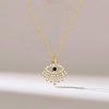Sterling Silver All-Seeing Eye Evil Eye Necklace - Protection Amulet