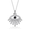 Sterling Silver All-Seeing Eye Evil Eye Necklace - Protection Amulet