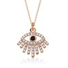 Sterling Silver All-Seeing Eye Evil Eye Necklace - Protection Amulet