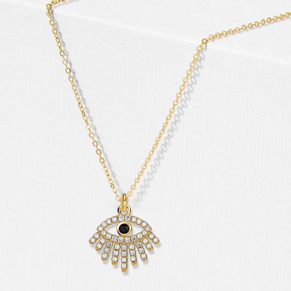 Sterling Silver All-Seeing Eye Evil Eye Necklace - Protection Amulet