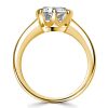 Cushion Cut Engagement Ring - 18K Gold Plated Sterling Silver - Claw Prong Vintage Style
