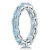 Aquamarine Sterling Silver Ring for Women | 4.35 CT. TW. Wedding & Anniversary Band