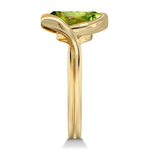 Sterling Silver Peridot Cushion Cut Engagement Ring - 4.00 CT. TW.