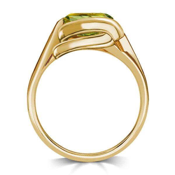Sterling Silver Peridot Cushion Cut Engagement Ring - 4.00 CT. TW.