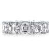 925 Sterling Silver Asscher Cut Eternity Band with 14.15 CT. TW. Simulated Diamonds