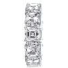 925 Sterling Silver Asscher Cut Eternity Band with 14.15 CT. TW. Simulated Diamonds