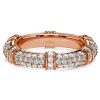 Paved Eternity Wedding Band with Round Cut Stones in 925 Sterling Silver