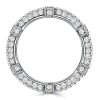 Paved Eternity Wedding Band with Round Cut Stones in 925 Sterling Silver