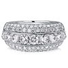 Vintage Round Cut Wedding Band - 925 Sterling Silver - 1.91 CTW