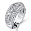 Vintage Round Cut Wedding Band - 925 Sterling Silver - 1.91 CTW
