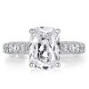 Cushion Cut Eternity Engagement Ring - 925 Sterling Silver, 6.5 CT Center Stone