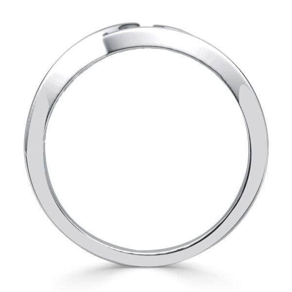 1.27 CT. TW. Round White Sapphire Anniversary Ring Wedding Band in Sterling Silver