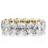18K Gold Plated Sterling Silver Oval Eternity Wedding Band (7.00 CT. TW.)