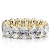 18K Gold Plated Sterling Silver Oval Eternity Wedding Band (7.00 CT. TW.)