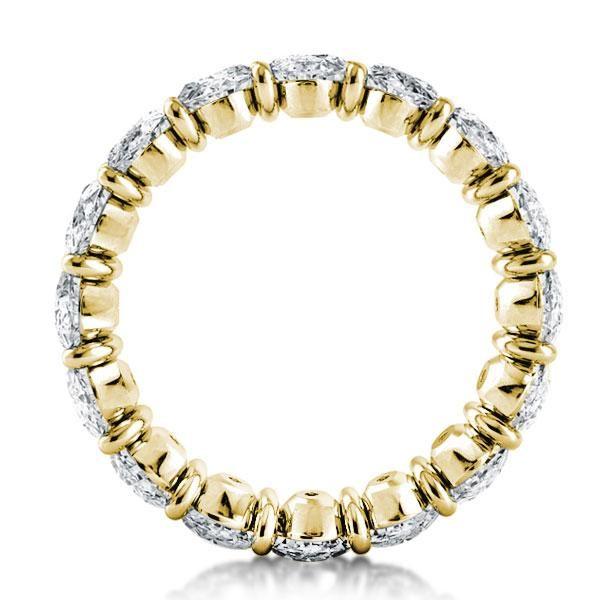 18K Gold Plated Sterling Silver Oval Eternity Wedding Band (7.00 CT. TW.)