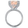 Radiant Champagne Sapphire Engagement Ring - Multi-Row Sterling Silver (10.65 CT.TW)