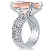 Radiant Champagne Sapphire Engagement Ring - Multi-Row Sterling Silver (10.65 CT.TW)