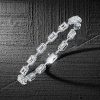 Emerald Cut White Sapphire Tennis Bracelet in Sterling Silver (7.50 CT)