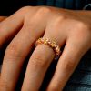 Radiant Cut Colored Wedding Band - 18K Gold Plated Sterling Silver