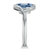 Vintage Cushion Cut Blue Topaz Engagement Ring in 925 Sterling Silver