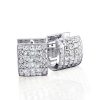 2.00 CT. Diamond Hoop Earrings in 925 Sterling Silver, Hinged Back