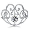 Antique Style Round Brooch - Sterling Silver, Vintage Inspired Design