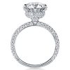 Hidden Halo Sterling Silver Ring - 3.00 CT Center Stone
