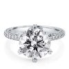 Hidden Halo Sterling Silver Ring - 3.00 CT Center Stone