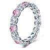 Pink Sterling Silver Wedding Band for Women - Classic Style