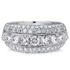 Vintage Round Cut Wedding Band for Women in 925 Sterling Silver with 1.91 CT. TW.