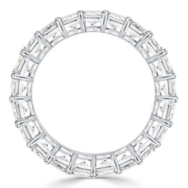 Sterling Silver Asscher Cut Eternity Wedding Band - 3.75 CTW