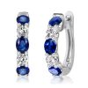 Sterling Silver Oval & Round Hoop Earrings for Women - Dainty & Elegant