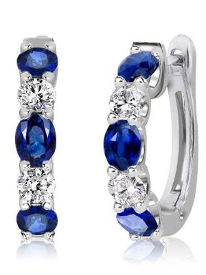 Sterling Silver Oval & Round Hoop Earrings for Women - Dainty & Elegant