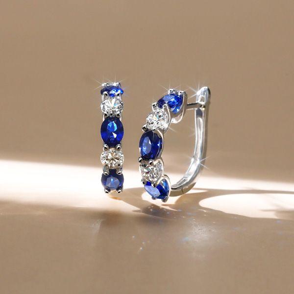 Sterling Silver Oval & Round Hoop Earrings for Women - Dainty & Elegant