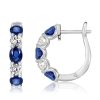 Sterling Silver Oval & Round Hoop Earrings for Women - Dainty & Elegant