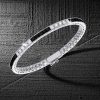 Black Sapphire Asscher Cut Bracelet for Women - Sterling Silver