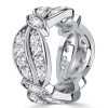Round Cut Vintage Eternity Band - 925 Sterling Silver Wedding Ring - 1.62 CT TW
